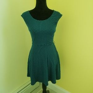 Candies teal and black dress - small